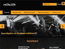 Tablet Screenshot of metalista.cz